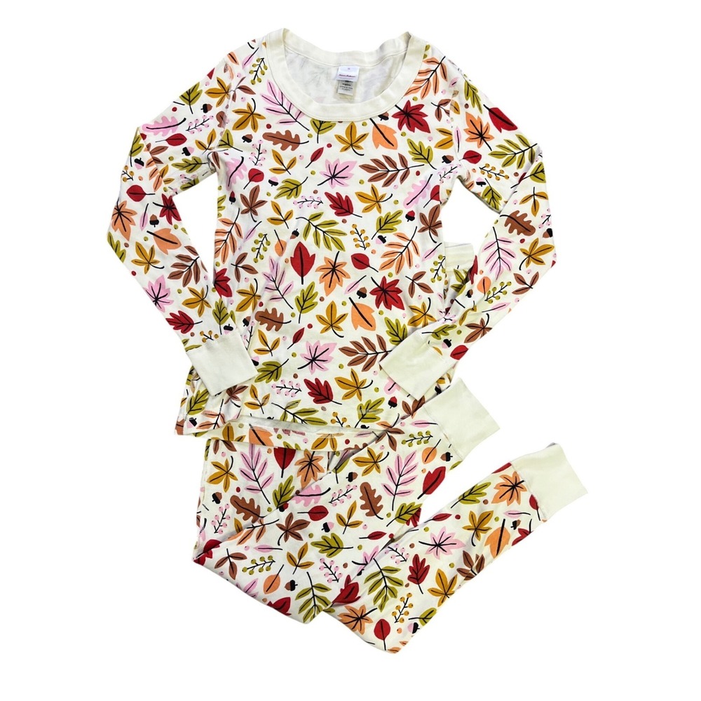 Hanna Andersson Organic Cotton Fall Leaf Pajama Set Women's XS